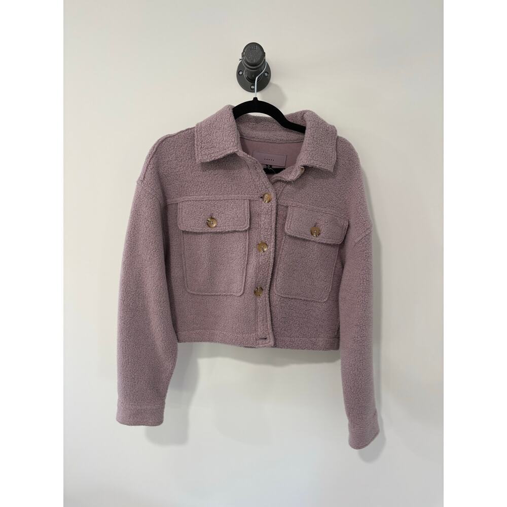 Blank NYC Cropped Fleece Shacket Size S